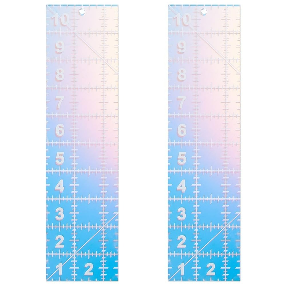 Textile Sewing Patterns - 2pcs Quilting Acrylic Template Dazzling Colors