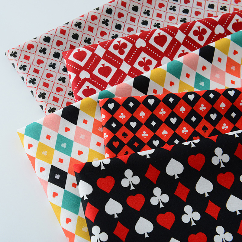 Textile For Sewing - Ins Poker Element Cotton Digital Printing