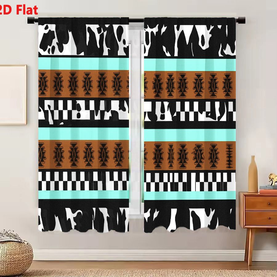 Century Textile & Sewing Supply Saskatoon Sk - 2Pcs Curtains 2D Flat Geometric Abstract