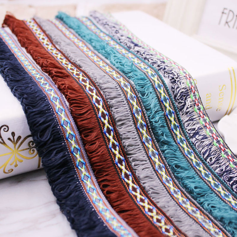 Textile For Sewing - 2yards/lot Tassel Fringe Trim Fabric Tassels