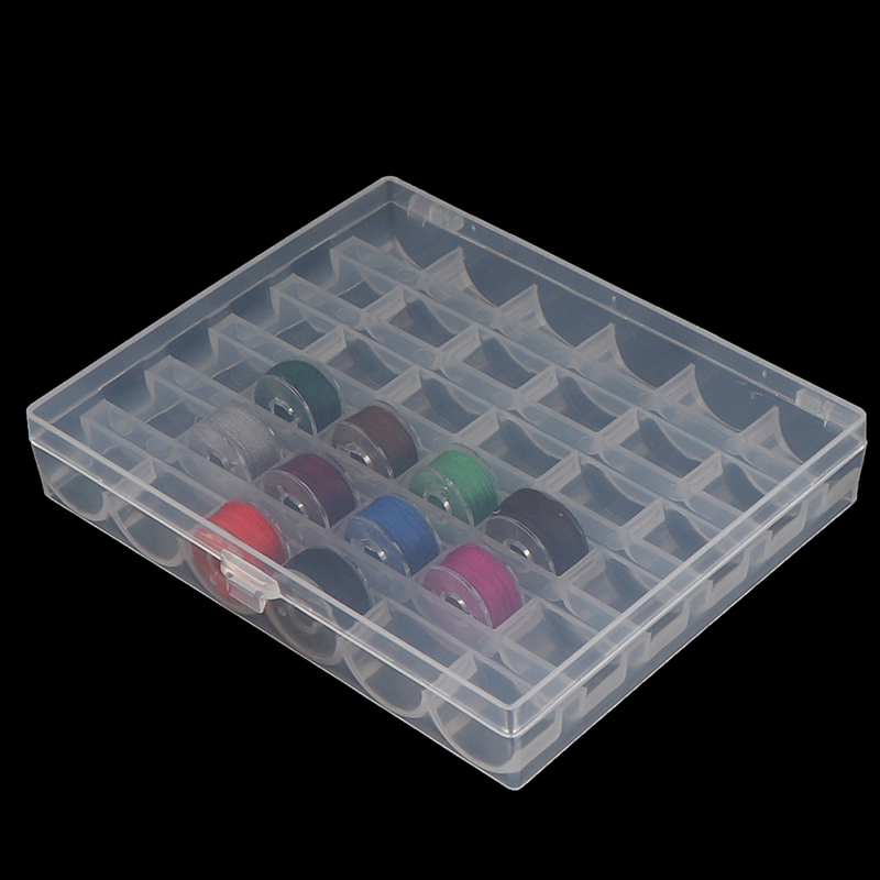 Bobbin Organizer Box - 1pc 36 Spools Empty Bobbins Storage