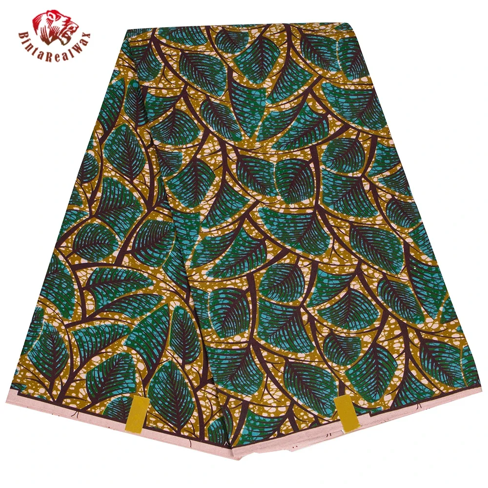 Textile Sewing Patterns - Ankara African Print Leaf Pattern Fabric