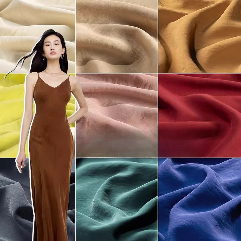 Sewing Recycle - Sand-washed Cupro Fabric By The Meter