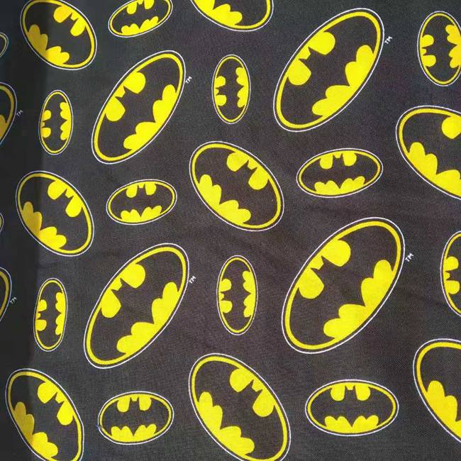 Textile For Sewing - 140cm Width Cartoon Batman Logo Design
