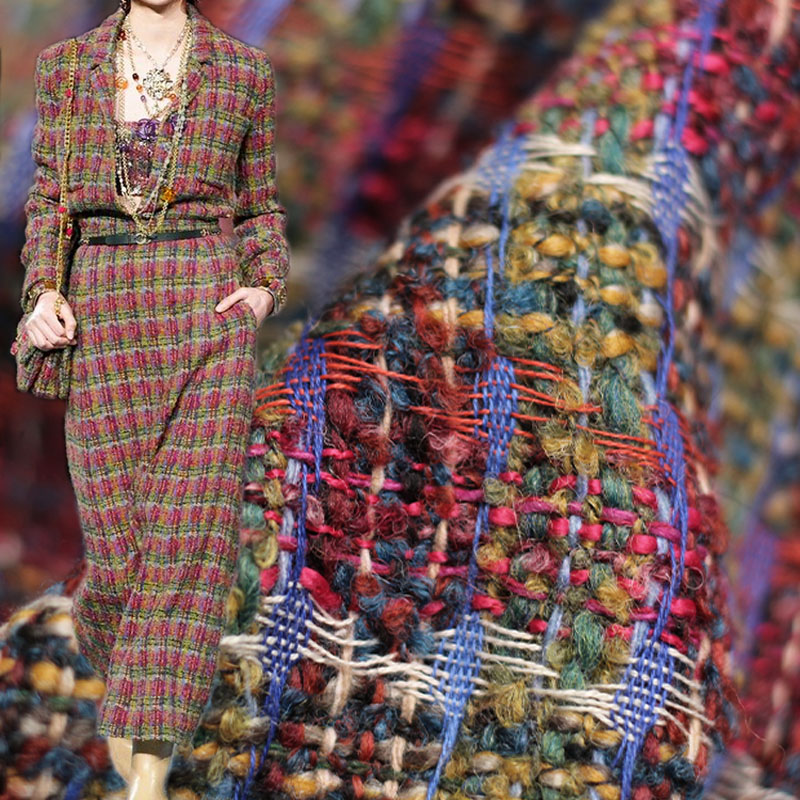 Red/Green Lattice Wool Yarn-Dy - Sewing Tweed review and price