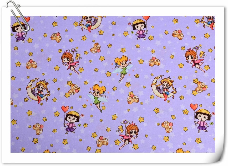Sailor Moon Stars Cartoon Girl - Textile For Sewing review and price