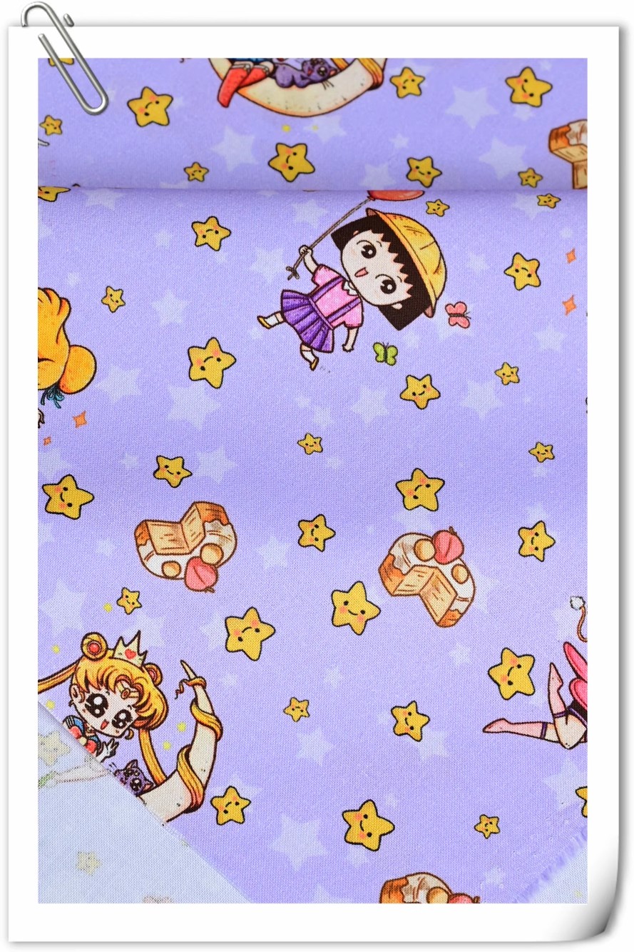 Sailor Moon Stars Cartoon Girl - Textile For Sewing review and price