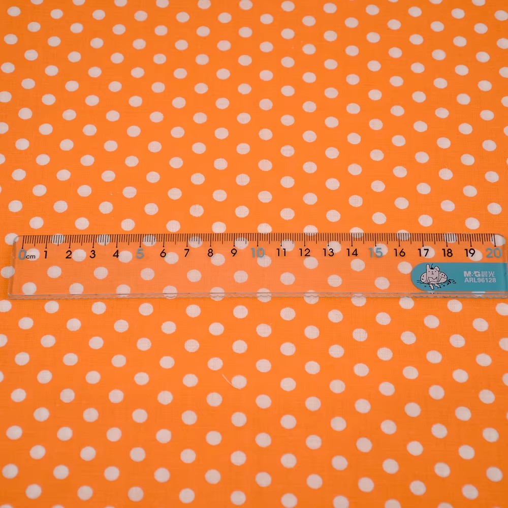 50X150CM White Orange Polka Do - Textile For Sewing review and price
