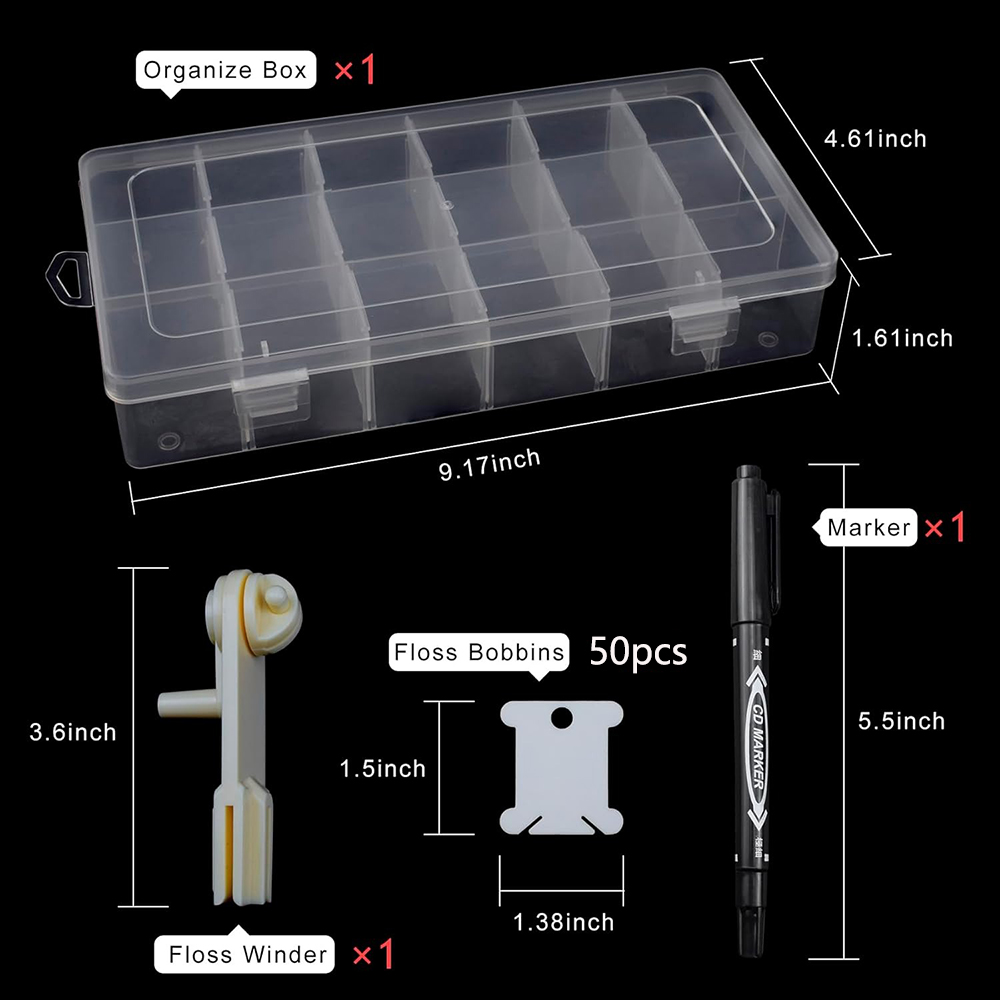 Embroidery Floss Organizer 18  - Bobbin Organizer Box review and price