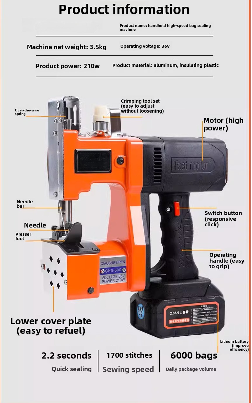 GK9-370 Handheld Dual Electric - Sewing Machine In Textile Industry review and price