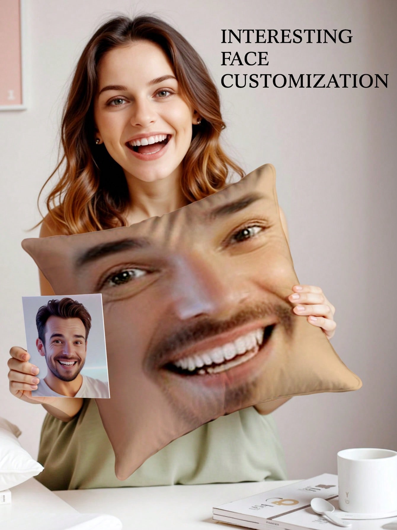 1pc Custom Face Square Pillow  - Sewing Custom review and price