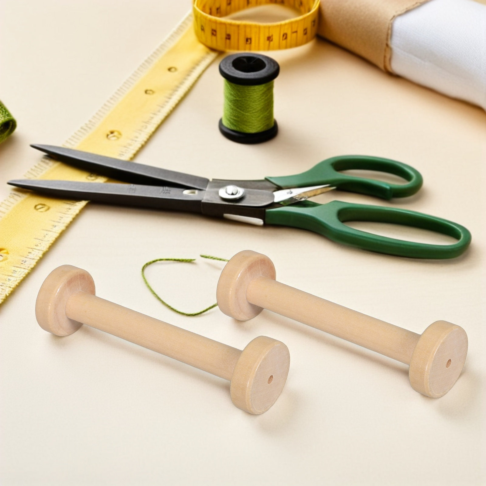 5Pcs Wooden Spools Natural Vin - Textile For Sewing review and price