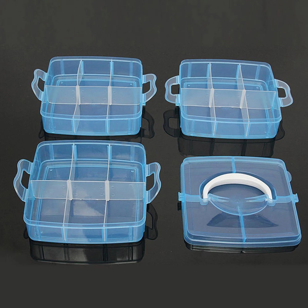 3 Layers 18 Compartments Plast - Bobbin Organizer Box review and price