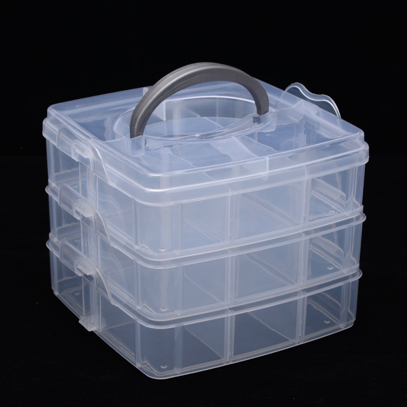 3 Layers 18 Compartments Plast - Bobbin Organizer Box review and price