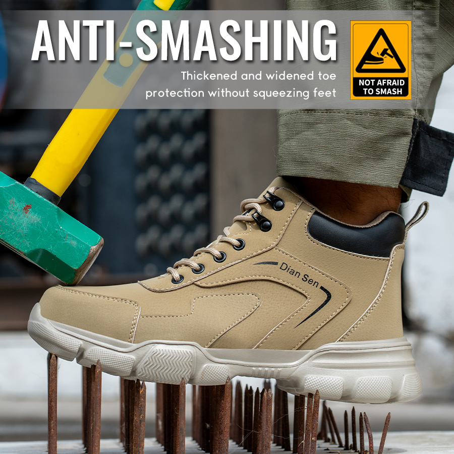 Mens Work Boots Steel Toe Shoe - Sewing Nylon review and price