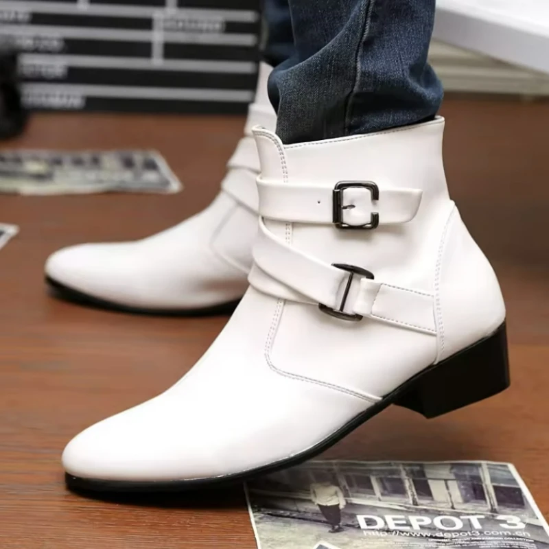 New Men's Boots Leather Chelse - Sewing Nylon review and price