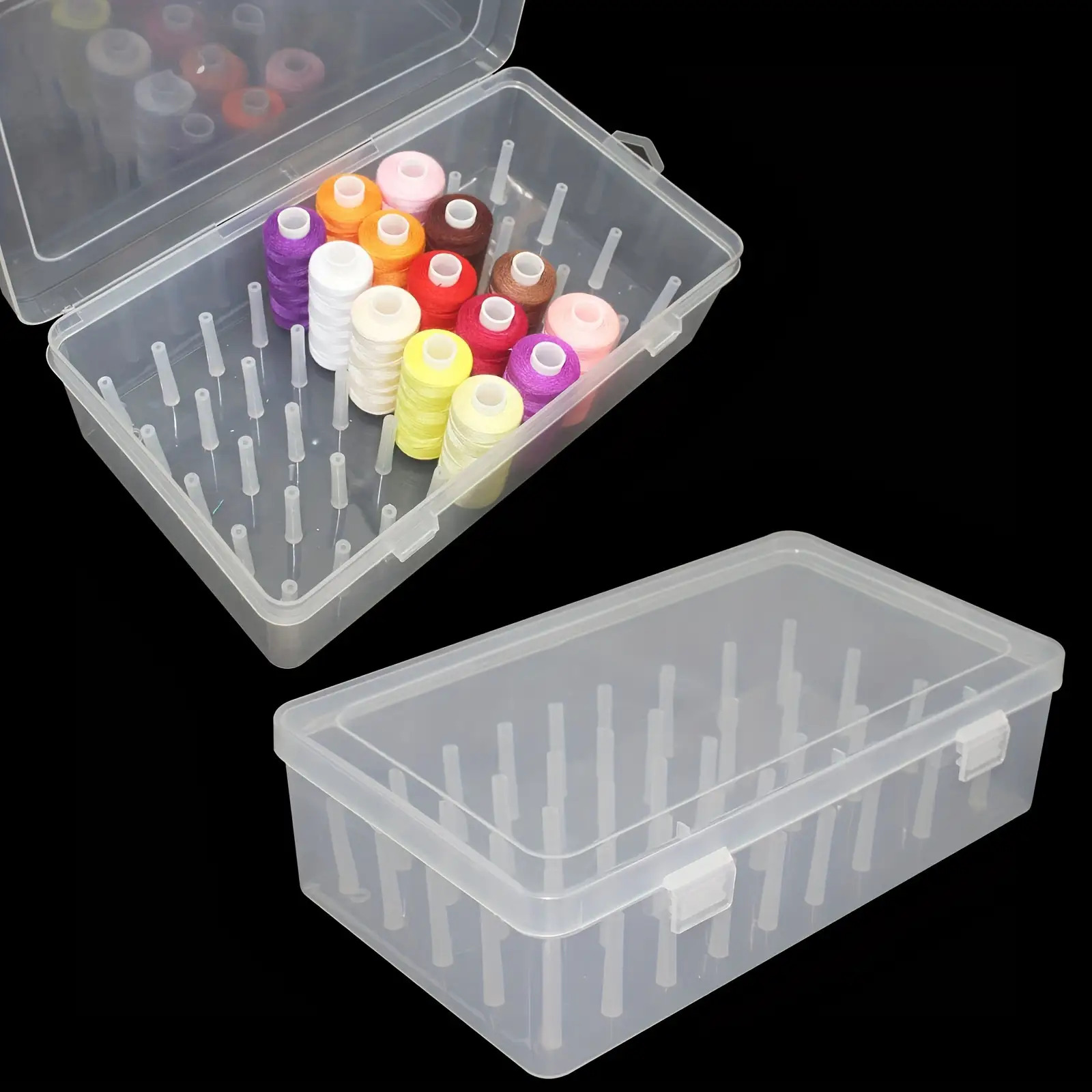 Clear Plastic Sewing Thread St - Bobbin Organizer Box review and price