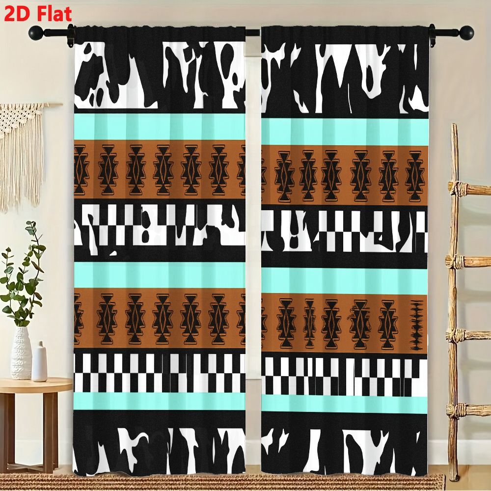 2Pcs Curtains 2D Flat Geometri - Century Textile & Sewing Supply Saskatoon Sk review and price