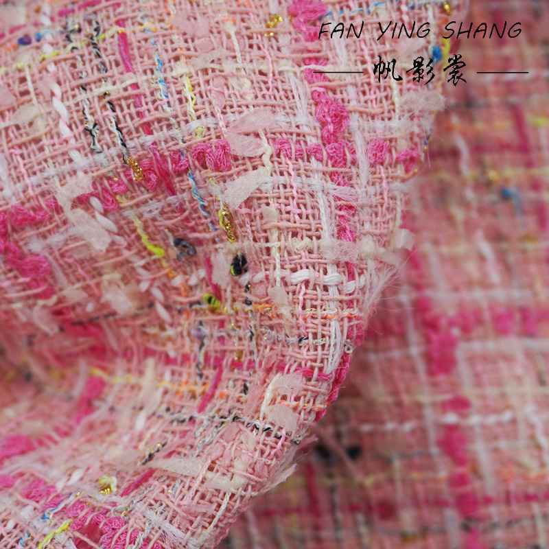 The Pink Plaid Tassel Cotton T - Sewing Tweed Fabric review and price