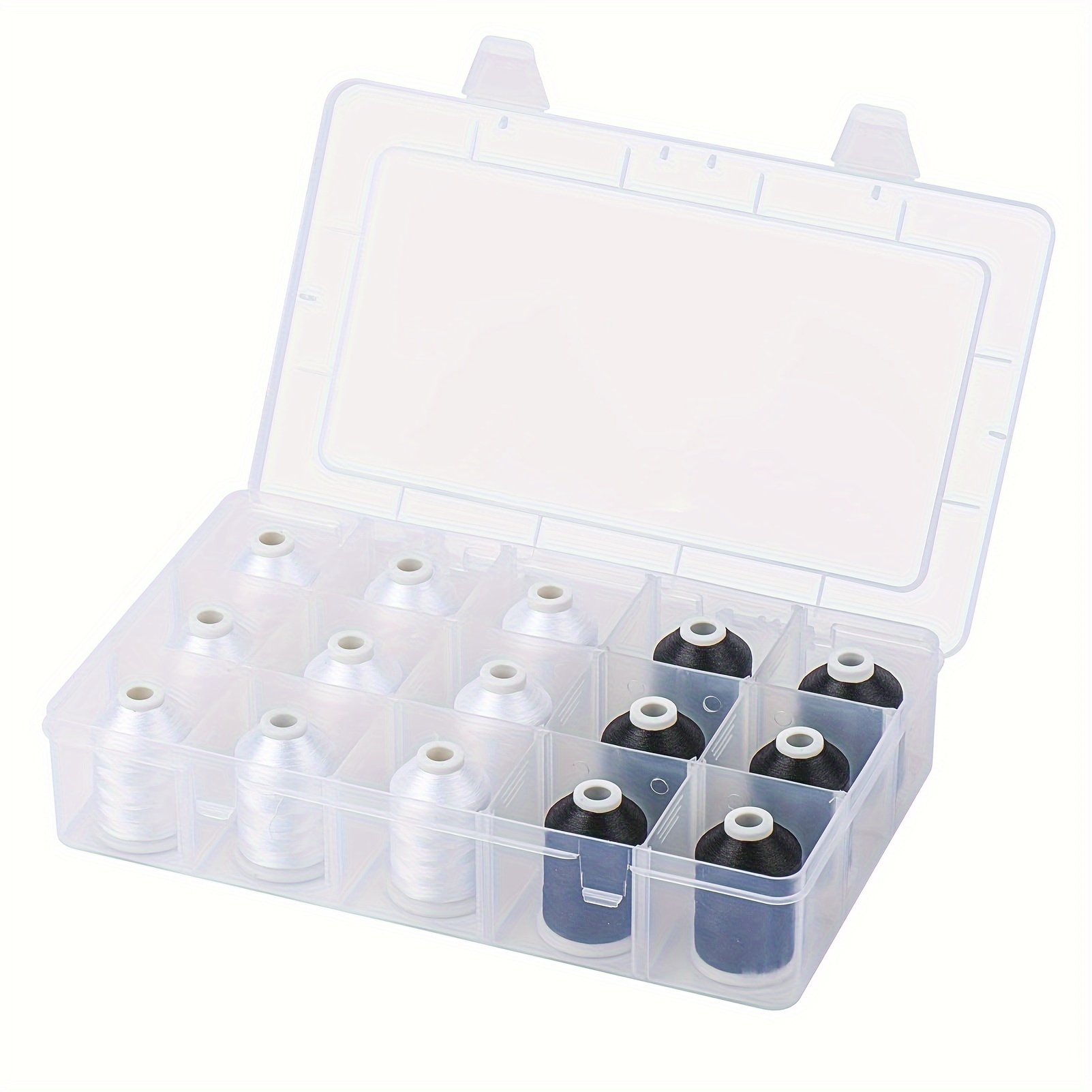 Portable 15-Compartment Sewing - Bobbin Organizer Box review and price