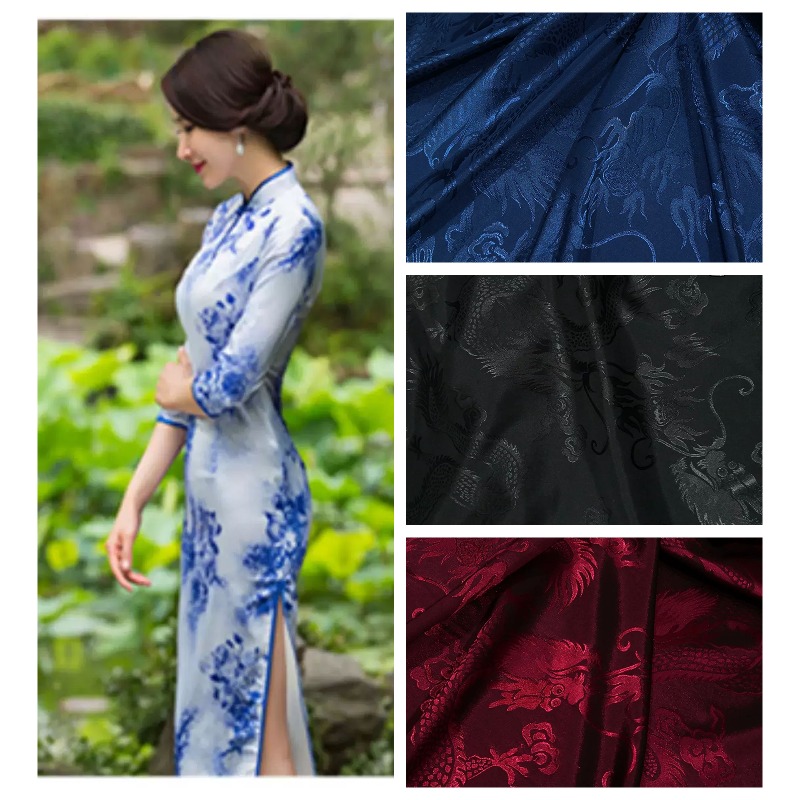 Dragon Pattern Satin Jacquard  - Textile Sewing Patterns review and price