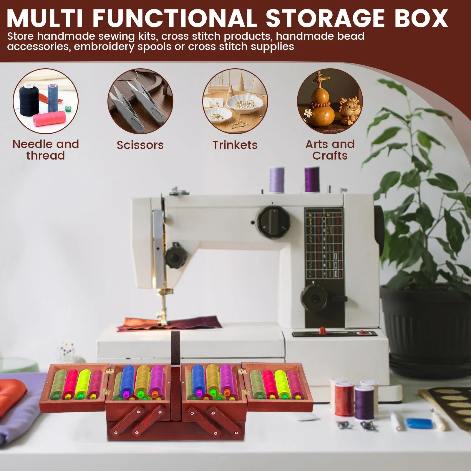 Expandable Sewing Thread Box W - Bobbin Organizer Box review and price