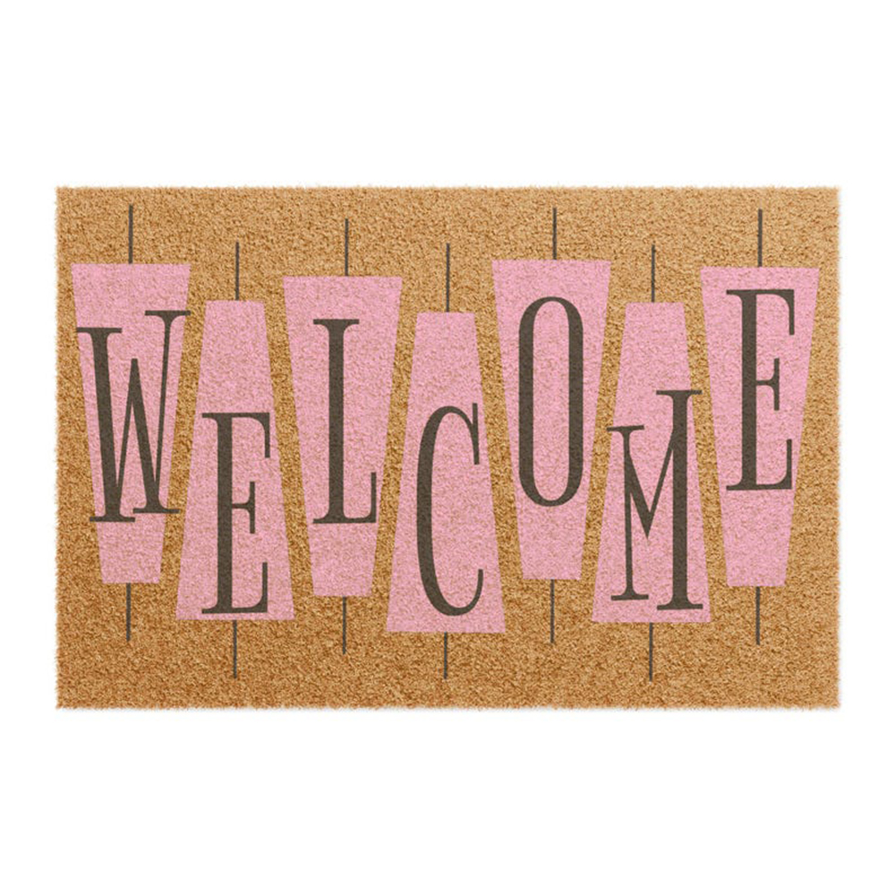 Retro Pink Cute Doormat Welcom - Century Textile & Sewing Supply Saskatoon Sk review and price