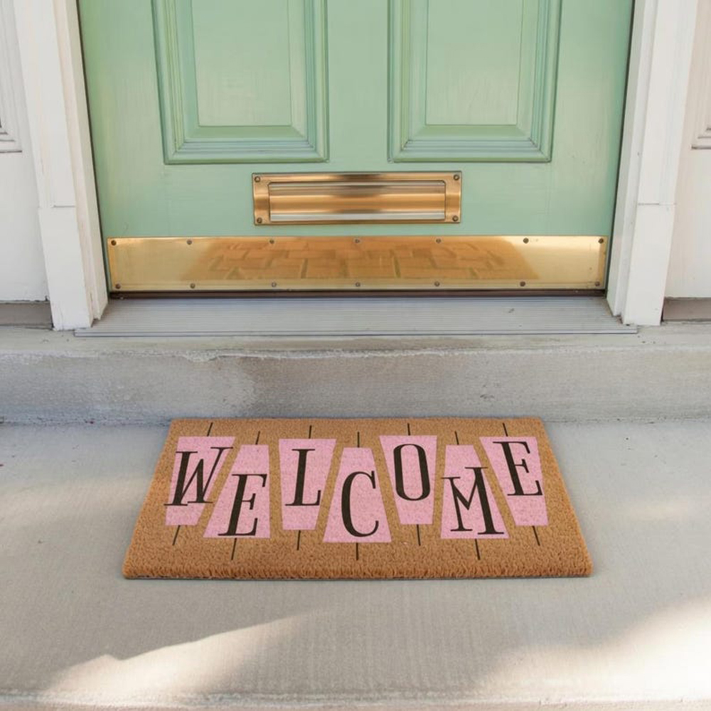 Retro Pink Cute Doormat Welcom - Century Textile & Sewing Supply Saskatoon Sk review and price