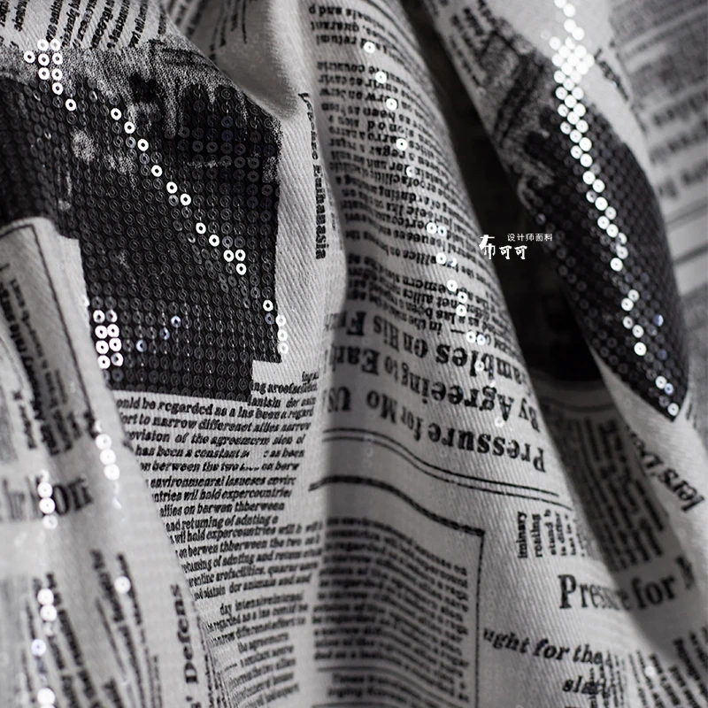 English Graffiti Newspaper Den - Sewing Tweed Fabric review and price