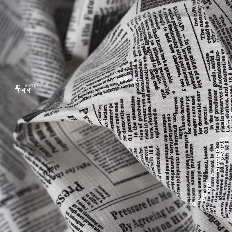 English Graffiti Newspaper Den - Sewing Tweed Fabric review and price