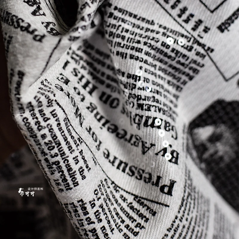 English Graffiti Newspaper Den - Sewing Tweed Fabric review and price