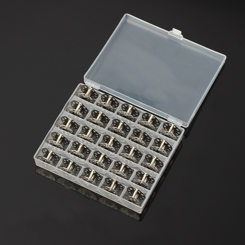 25Pcs/Set Empty Bobbins Sewing - Bobbin Organizer Box review and price